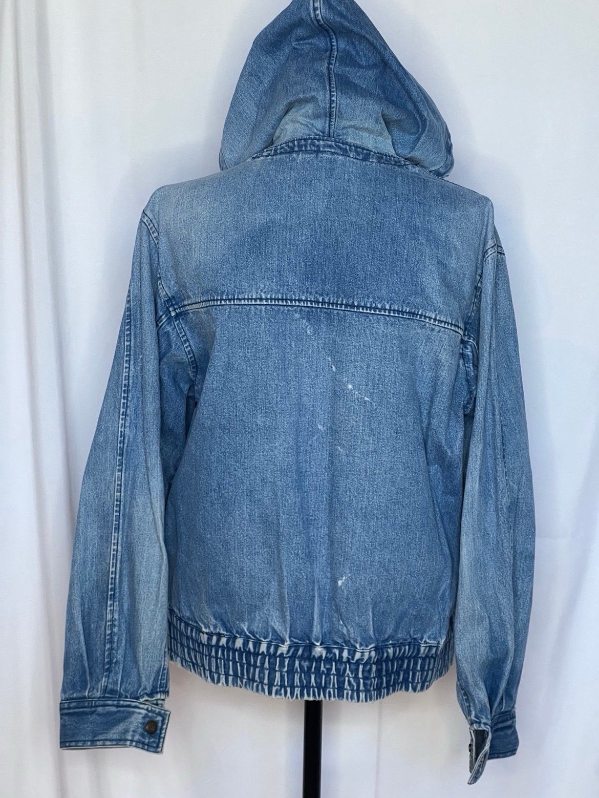 SAINT LAURENT Felpa con cappuccio YSL Denim