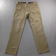 Dockers Slim Fit Pacific Flat Front Tan Khaki Pants Mens Size Actual 34x30