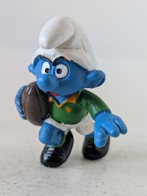 Rare Smurfs South African Springbok Rugby 1980 W Germany 20065 No Grass Stand.  