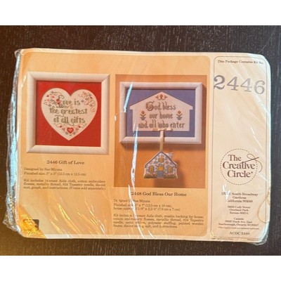 The Creative Circle 2446 Gift of Love Cross Stitch Kit Vintage 1968
