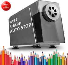 Heavy Duty Electric Pencil Sharpener for Classroom, 6 Holes, Stronger Helical Bl