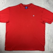 Champion Reverse Weave USA Made Red T-Shirt XL 90s Blue Tag Vintage