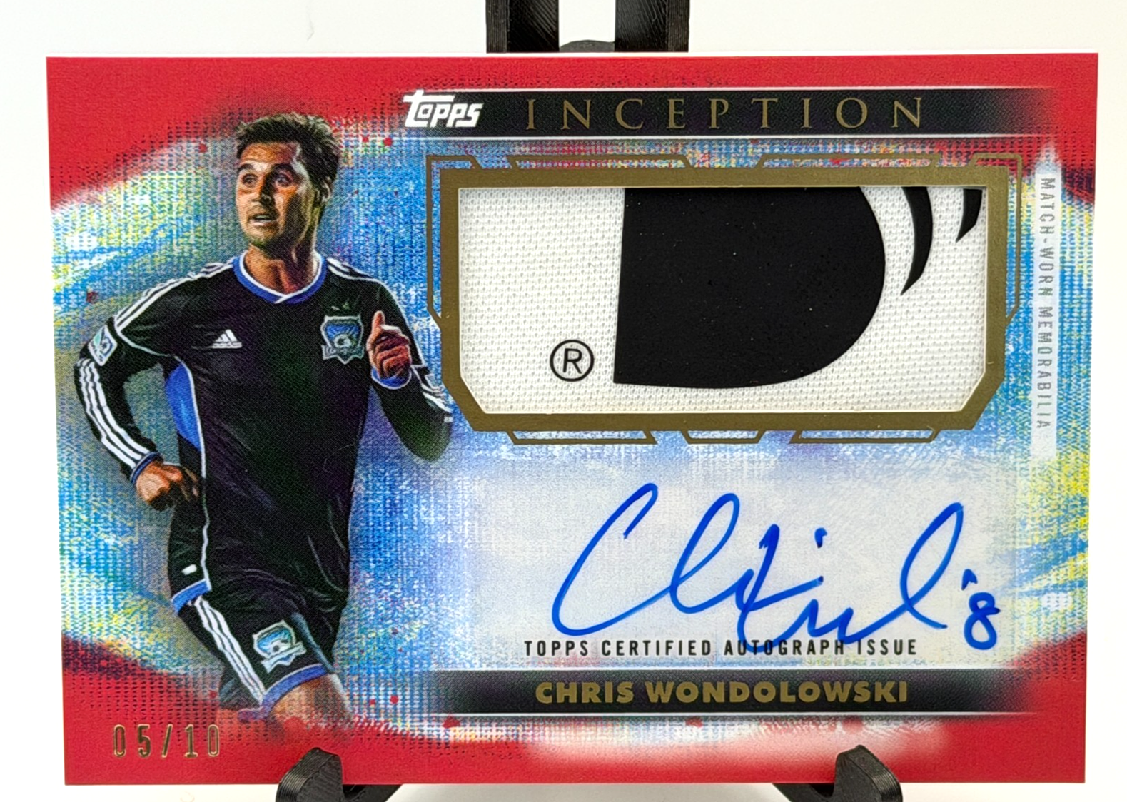 Mls Inception 2025 Topps MLS Inception CHRIS WONDOLOWSKI Red AUTO Jumbo Relic /10 ...