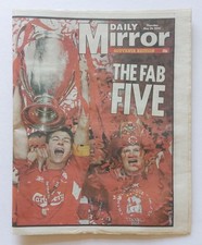 LIVERPOOL Steven Gerrard Champions League Winners Mirror Newspaper (26 MAY 2005)