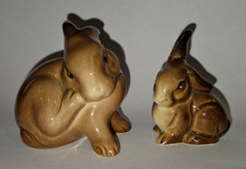 Beswick Model No. 824 Rabbit Scratching Ear + Free Model No. 826, 1940-1971