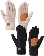Knit Winter Warm Anti-Slip Touchscreen Texting Gloves