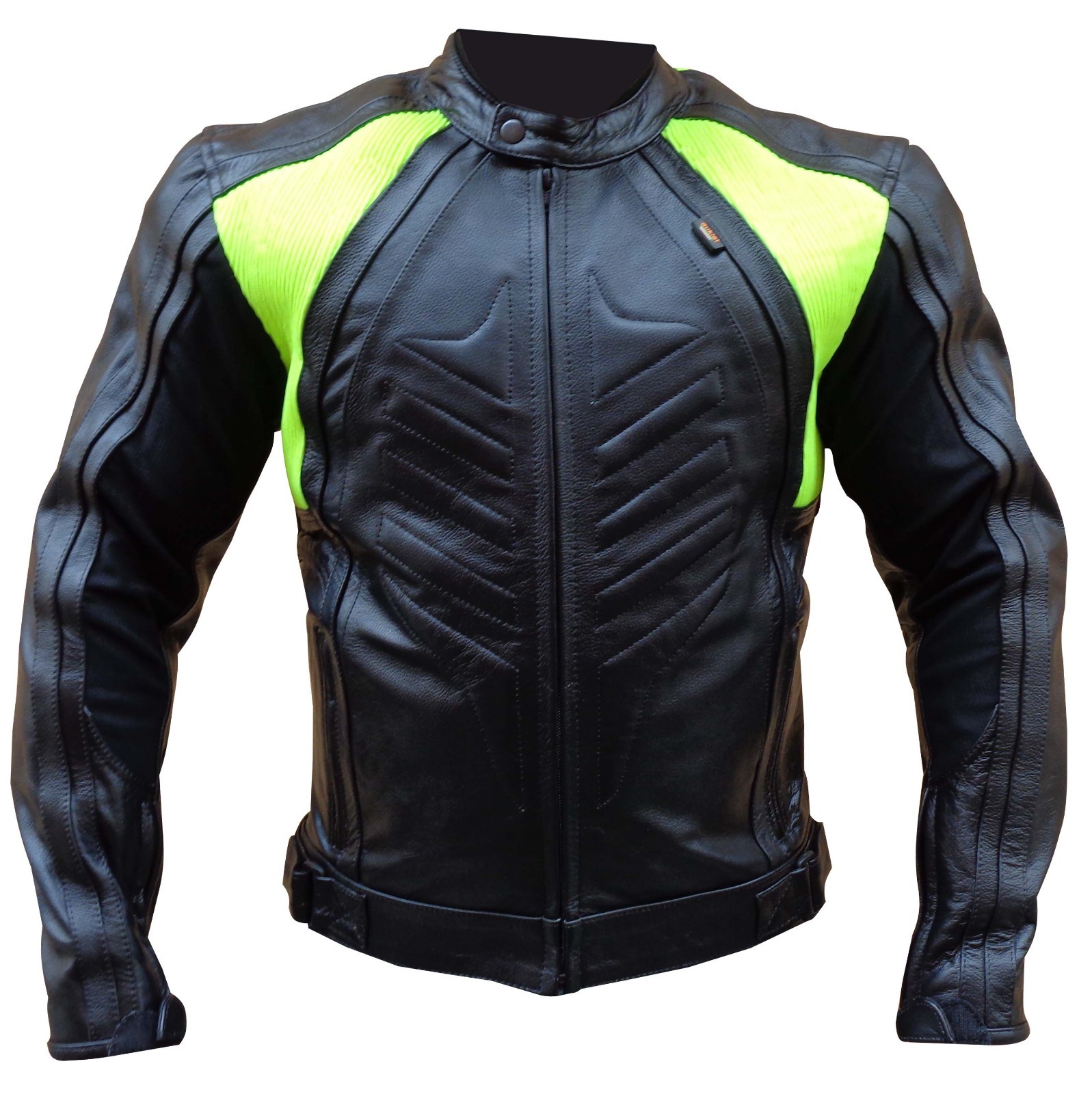 Giacca Pelle Moto Uomo CE Protezioni Racing Rimovibili nero Touring Auklet foto 4