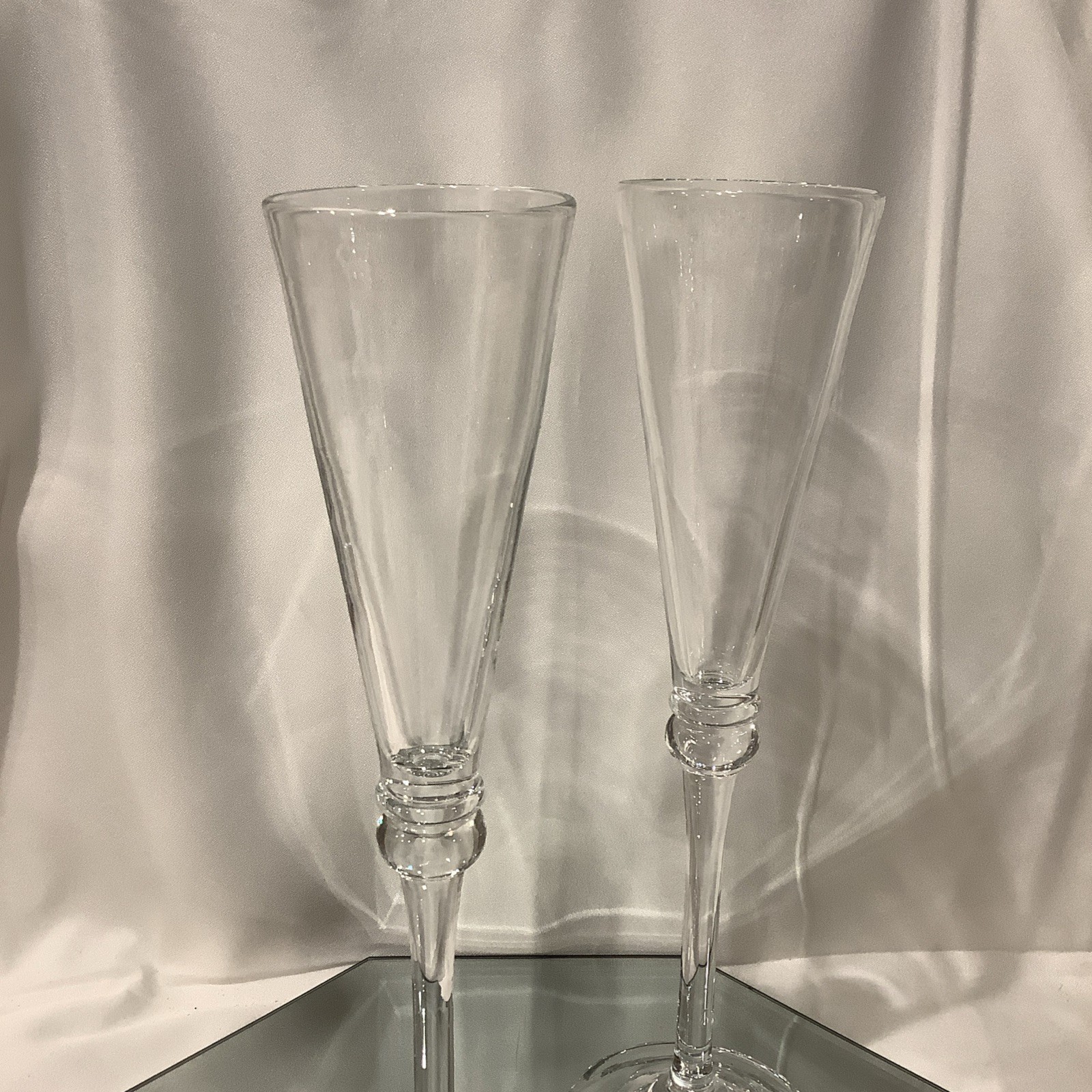 Simon Pearce Champagne Flutes - Set of 2 EUC