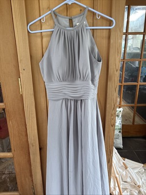 Beautiful Gray Women's Dress Wedding Prom Semi Formal Size 4 AW Bridal |  eBay