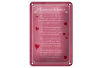 Blechschild Spruch 12X18 Cm Hammer Mama Deko Schild