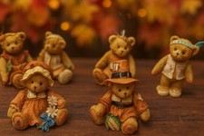 Cherished Teddies Fall Friends Lot 6 w Boxes COAs Enesco Batch Two
