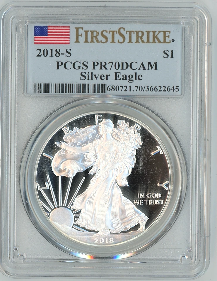 2018 American Eagle PCGS Certified Silver Bullion Coins for sale