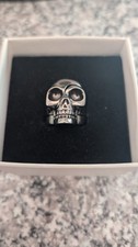 alexander mqueen 3 piece skull ring