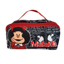 Bolsa de maquillaje mediana Mafalda y estuche para lápices