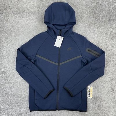 Nike Tech Fleece Hoodie Mens XS Navy Windrunner Full Zip Sweatshirt Jacket