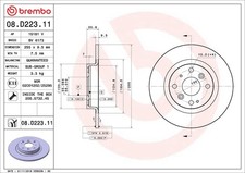 1X Bremsscheibe BREMBO 08.D223.11 MAZDA MX-5 IV (ND__) 1.5 2015-