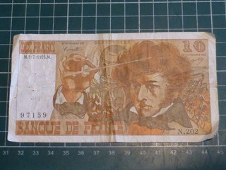 FRANCE BILLET de 10 FRANCS BERLIOZ 3/7/1975 N202 RARE & EN ETAT D'USAGE