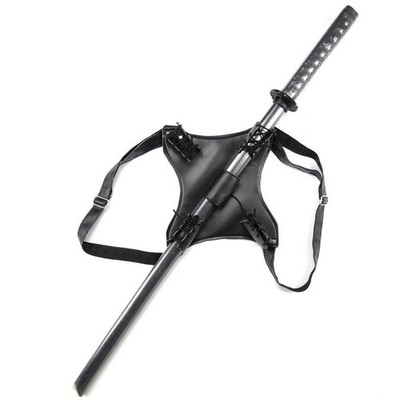 Kunstleder Rapier Harness Gürtel, Doppelscheide, Aufbewahrung
