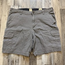 RedHead Cargo Shorts Men's Size 40 Gray Flat Front Multi-Pocket Casual Cotton