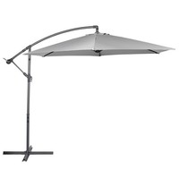 VonHaus Banana Parasol 3M – Cantilever Parasol Umbrella for Outdoor, Grey