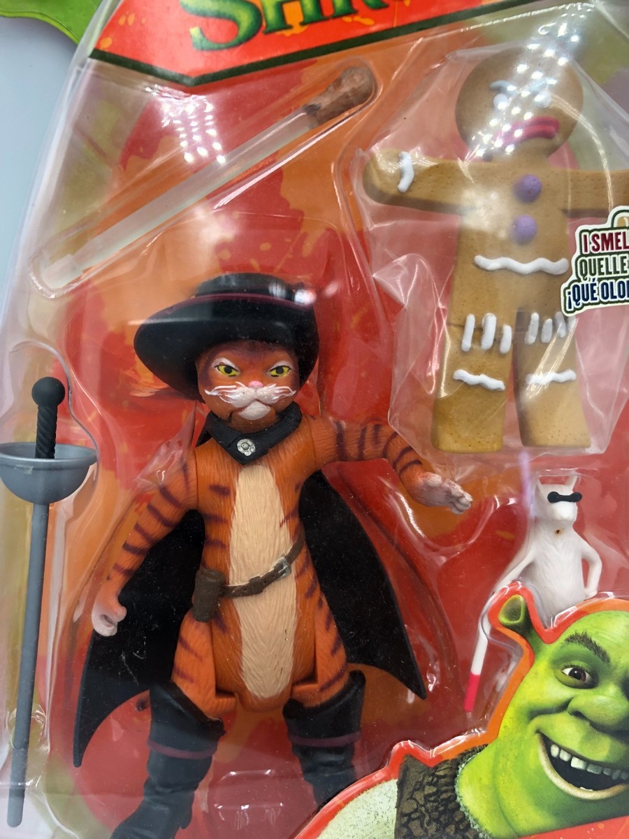 Shrek 2 Puss in BOOTS Figure W/ Firing Hairball 2004 Hasbro A29