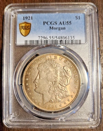 1921  $1 Morgan Silver Dollar PCGS AU 55