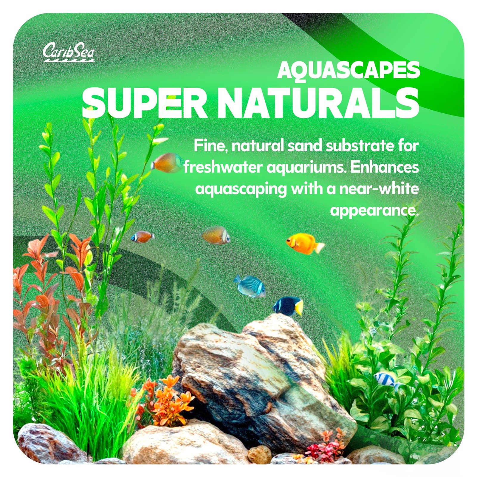 Carib Sea Super Natural Moonlight Sand Aquarium - 5 lb Each - Freshwater, 2-Pack