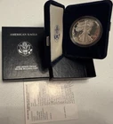 1999-P brilliant gem PROOF American SILVER EAGLE with case, box & COA. Pf ASE