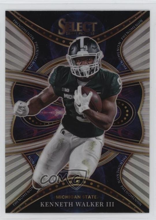 Kenneth Walker III Panini Select Draft Picks Phenomenon #PKW Silver Prizm