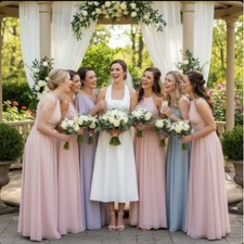 Simple White Wedding Dress - Rehearsal Dress