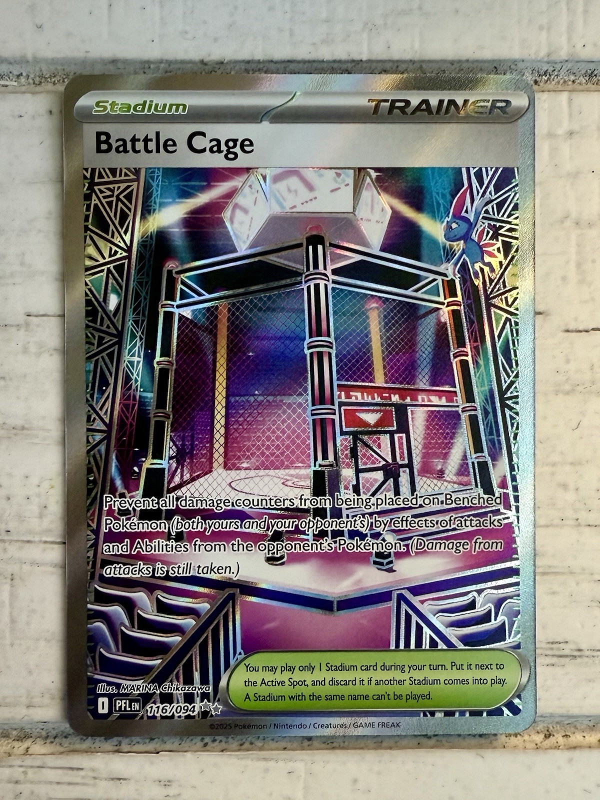 Battle Cage - 116/094 - Phantasmal Flames PFL Mega Evolution - Pokemon NM/MINT!!