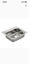 MOEN 2000 Series Drop-In Stainless Steel 25 in. 4-Hole Single Bowl Kitchen Sink