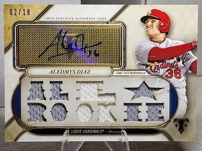 Aledmys Diaz RC Auto Relic /18 - 2017 Triple Threads - St. Louis Cardinals