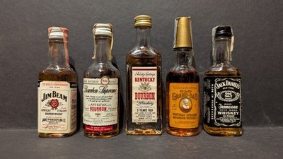 5x Miniaturflasche Whisky - Set Z231 American Whiskey Beam Daniels minibottle  