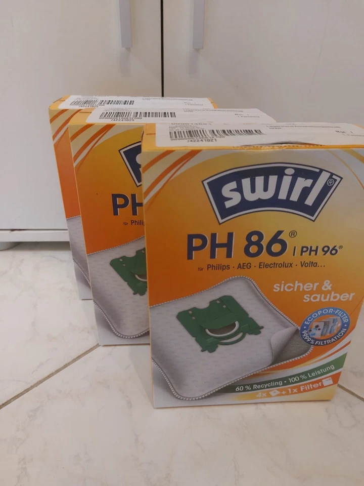 Swirl PH 86 MicroPor Plus 4-Stück Staubsaugerbeutel (179411)