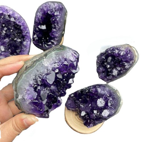 Natural Amethyst Crystal Cave Stone Cluster Quartz Healing Druzy Geode Specimens - Picture 4 of 12