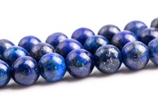 6MM Deep Blue Lapis Lazuli Beads Grade A Nugget Round Gemstone Loose Beads