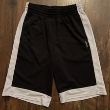 Reebok Black Gray Shorts Youth Medium 10-12 Casual Athletic Basketball
