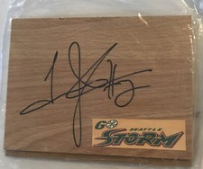 TEMEKA JOHNSON Seattle STORM Basketball WNBA Signed Floor Tile 5" x 4"
