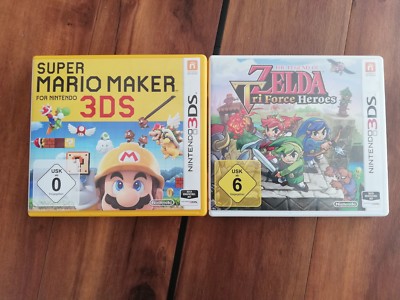 Nintendo 3DS Spiele, Super Mario Maker, The Legend of Zelda - TriForce Heroes