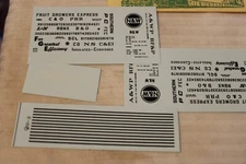 HO Scale Champ Decals, Fruit Growers Express Box Car Decal Set #HR-70