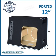 Regular Cab Solo Baric 12" Single Ported Sub Box Vented Subwoofer Enclosure
