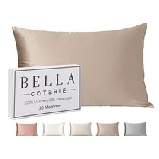 Bella Coterie Luxury Silk Pillowcase for Hair and Skin 30 Momme 100 Pure 6A