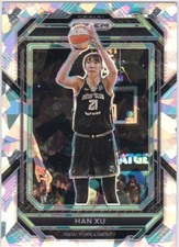 2023 PANINI WNBA PRIZM SILVER CRACKED ICE PRIZM #91 Han Xu - New York Liberty