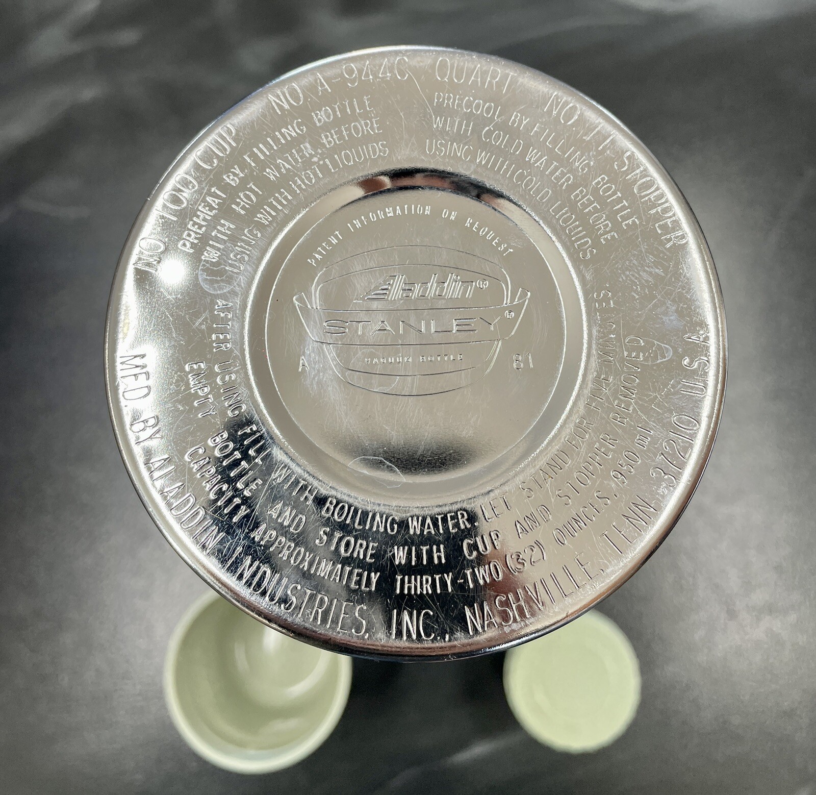 Vintage Aladdin's Stanley Thermos No. A944C No. 11 Stopper No