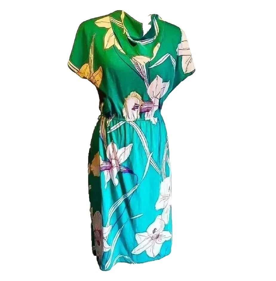 Disco Cotton Blend 1970s Vintage Dresses for Women