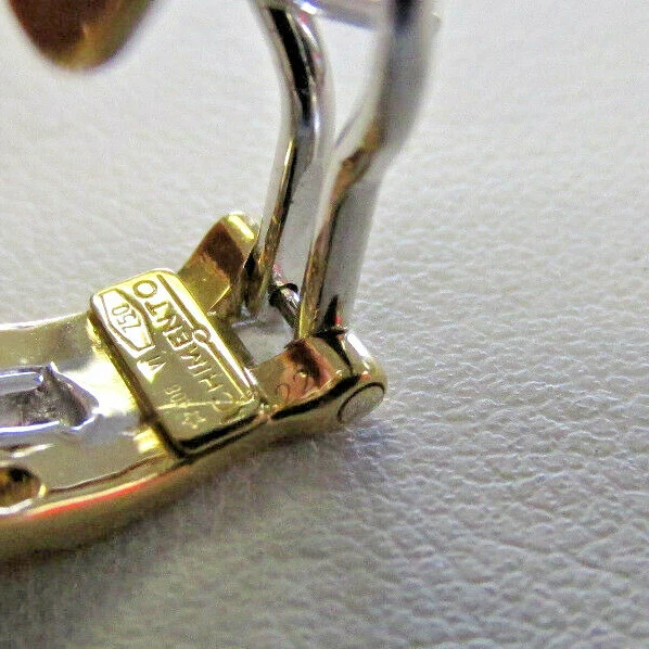 Impresionantes Pendientes de Diamantes de Medio Aro CHIMENTO F VVS .44 ctw Oro 18k HACER OFERTA Foto 4 de 4