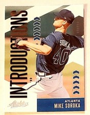 MIKE SOROKA 2020 PANINI ABSOLUTE INTRODUCTIONS INSERT CARD NO. 7 ATLANTA BRAVES
