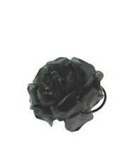 Zac's Alter Ego® Large Satin-Feel Rose Flower on Brooch Pin & Elastic