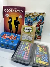 Lot of 6 Games Kids Boys Ruckus Code Names Robo Champs Lego Game Things IQ Fit